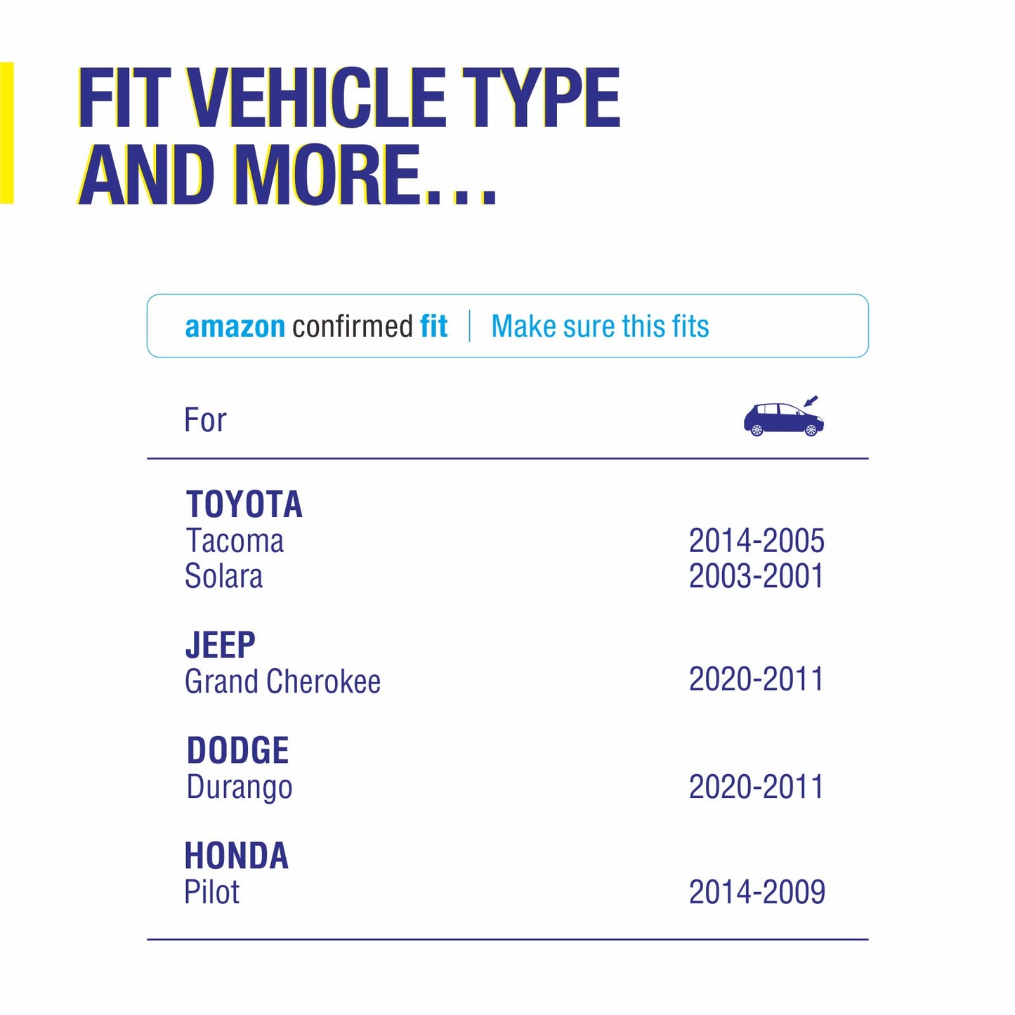 22"+21" Windshield Wiper Blades Replacement For Toyota Tacoma 2014-2005 Solara 2003-2001 /Grand Cherokee 2021-2011 /Honda Pilot 2014-2009 /Dodge Durango 2021-2011 Wiper Blades For My Car