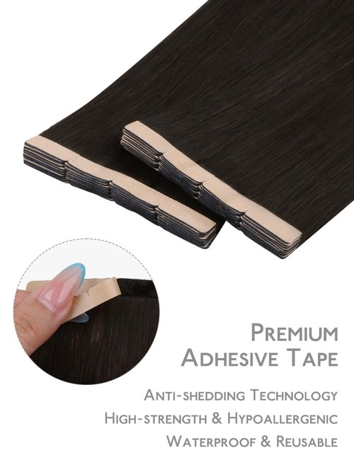 WENNALIFE 8cm Tape in Hair Extensions Real Human Hair, Tape Weft Hair Extensions Human Hair 18 Inch 100g 20pcs Light Blonde Highlighted Golden Blonde Remy Hair Straight Extensiones De Cabello Hmano