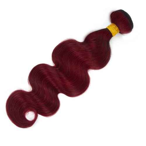 24 24 24 Inch #99J Body Wave Human Hair Bundles Red Brazilian Remy Hair Weave For Women Burgundy Hair Bundles Grade 8A Unprocessed Virgin Hair Extensions 99J Hair 3 Bundles