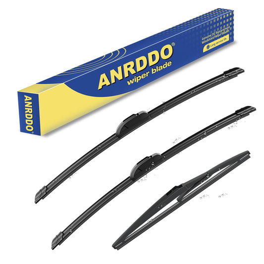 3 wipers Replacement For Toyota Rav4 2001-2005 Toyota Highlander 2001-2007 Windshield Wiper Blades Original Equipment Replacement - 22"+19"+12" (Set of 3) U/J HOOK