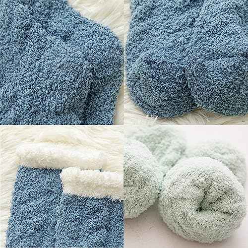 Tergy 6/20 Pairs Fuzzy Socks Soft Cozy Fluffy Warm Winter Sleep Plush Bed Microfiber Slipper Fleece Socks for Women