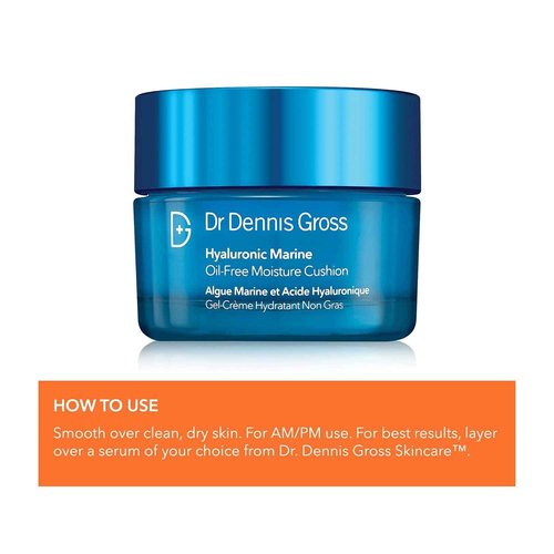 Dr Dennis Gross Hyaluronic Marine™ Oil-Free Moisture Cushion: for Dull, Dehydrated or Dry Skin, 2 fl oz