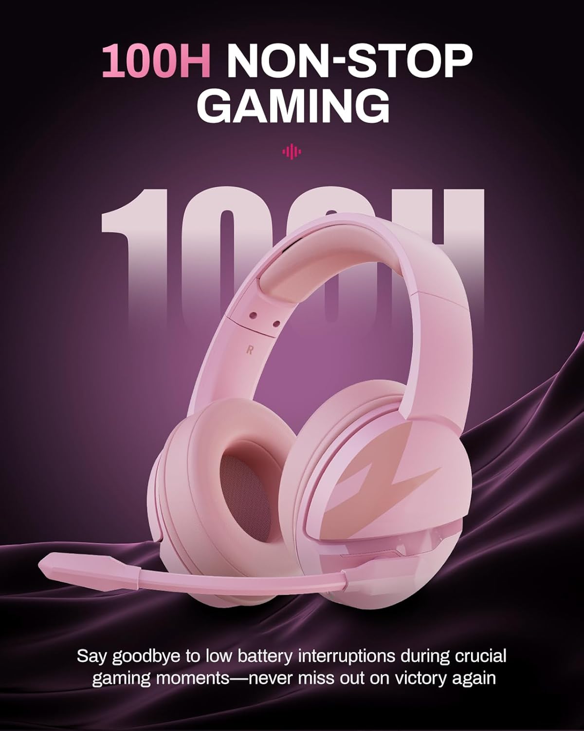 acer Wireless Gaming Headset, PS5 Headset with 2.4GHz for Ps5, Ps4, PC, Switch, Bluetooth 5.3 + 100Hrs Gaming Headphones with Noise Canceling Mic for Laptop, Mobile, Mac, 50mm Drivers (Red)