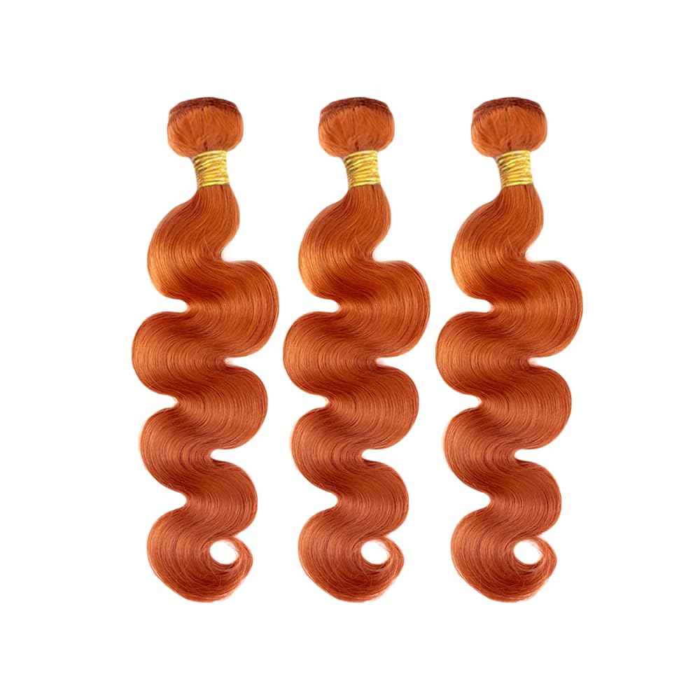 30 32 34 inch Orange Bundles 350 Body Wave Bundles Human Hair #350 Bundle Ginger Human Hair Bundle
