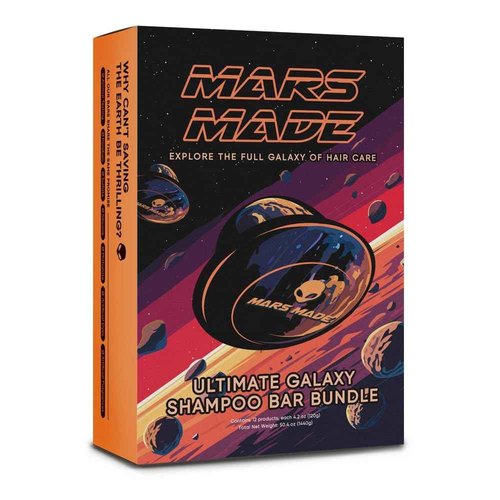 MARS MADE Ultimate Galaxy Shampoo Bar Bundle 2.0 - Hydrating & Moisturizing Natural Soap Bar for Hair & Scalp Nourishment - Solid Shampoo for All Hair Types (120g, 4.23oz - 6EA)