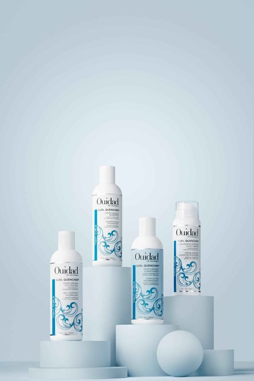 Ouidad Curl Quencher Moisturizing Conditioner Bundle with 33.8 Oz and 8.5 Oz