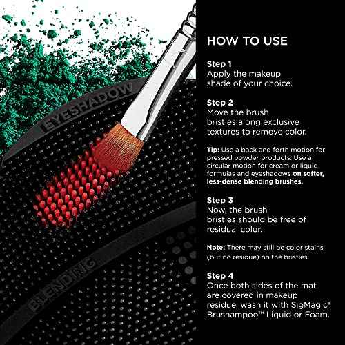 Sigma Switch by Sigma Beauty ? Silicone Makeup Brush Cleaner for Switching Shades and Pigments, Switch Cleaning Mat for Superior Makeup Brush Cleaning Mid-Application (Full Size)