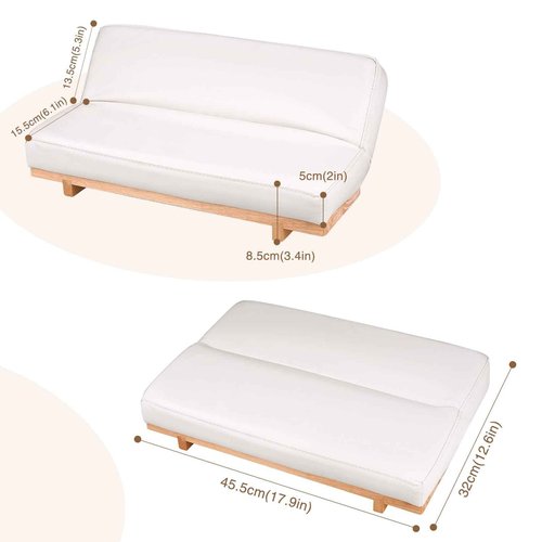 Manicure Arm Rest for Nails Tech, Ultra-Soft Comfy Adjustable Sofa Nail Armrest, AZ GOGO Upgrated Easy-Clean Hand Stand Rest for Manicurists - More Durable, Stain-Resistant (White)