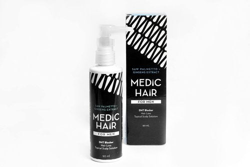 MEDIC HAIR FOR MEN 90ml, 3.04 fl oz, Contains Saw Palmetto and Ginseng Extract, DHT Blocking, Natural, Healthy Hair Growth