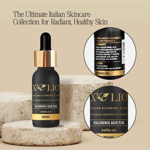 X’Olio Hyaluronic Acid Plus – The Italian Glowing Elixir | Ultra-Hydrating Face Oil + Serum with Vegan Hyaluronic Acid & Vitamin E | For Radiant, Plump, Smooth Skin | 15ml