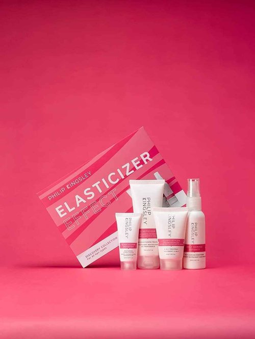 PHILIP KINGSLEY Elasticizer Deep Conditioning Treatment Hair Care Kit - Repair Hair Mask, Booster, Leave-In Conditioner Spray and Styling Cream, Adds Bounce and Shine, for Dry Damaged Hair