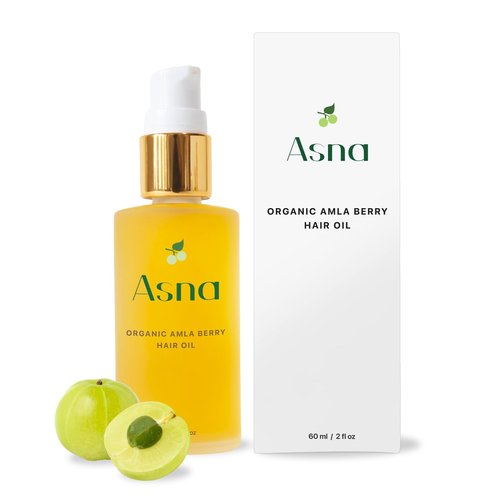 Asna Amla BioVeda 3-in-1 Hair Oil – Organic Hair & Scalp Serum, Bond Complex for Scalp Hydration, Frizz Control, & Hair Growth – Jasmine & Amla (2 oz)