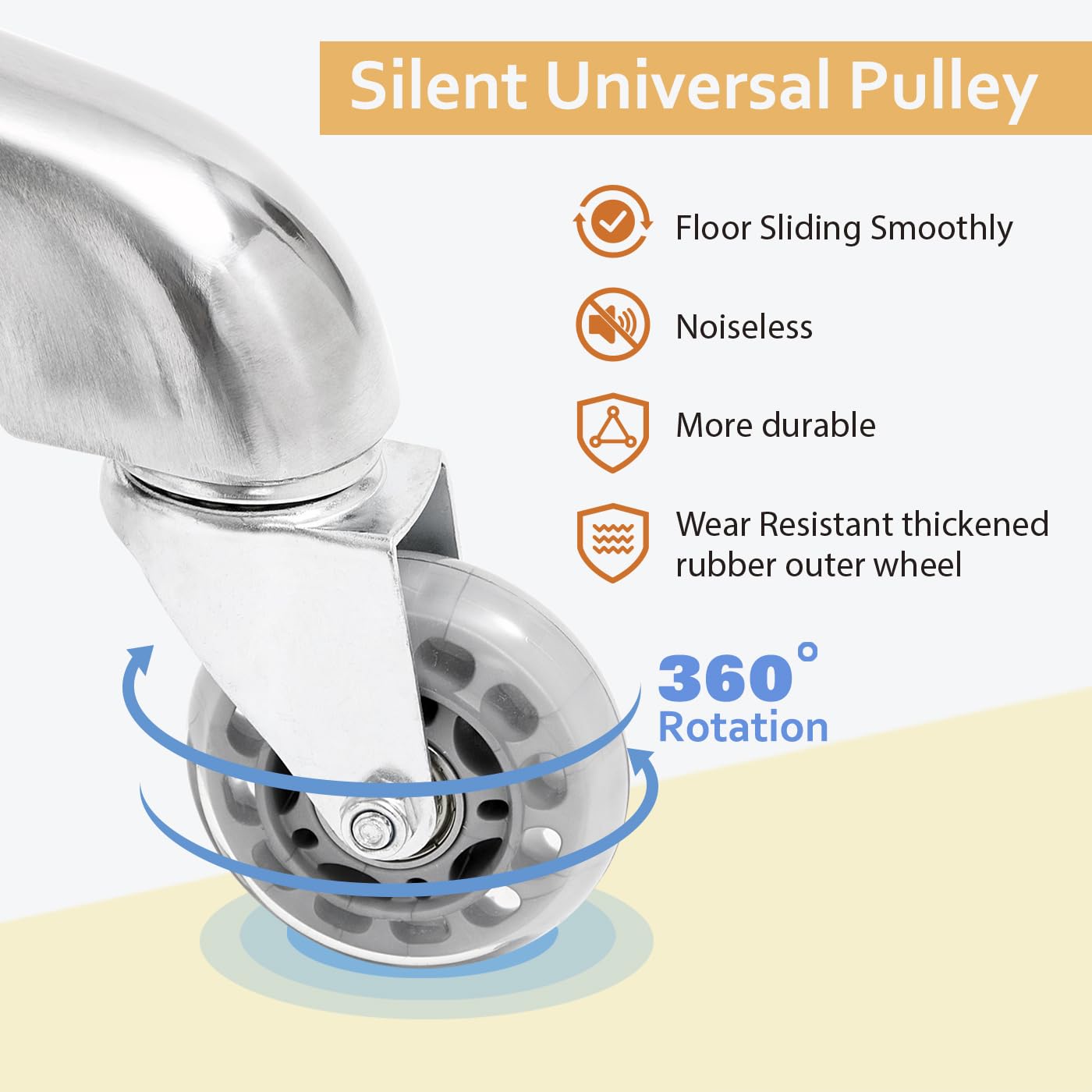 Nazalus Saddle Stool Rolling Chair Hydraulic Adjustable with Wheels for Office Home Salon Spa Studio (Orange)