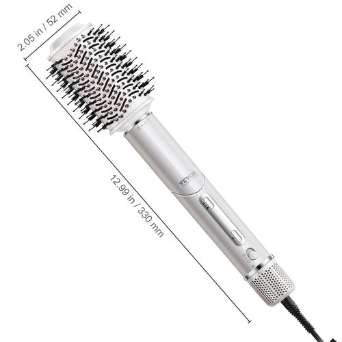 VEVOR Hair Styler Dryer Brush, 7-in-1 Professional Multi Styler with Brushless Motor, 2 Auto-Wrap Curler, 3 Brushes & 3 Nozzle, 110,000RPM High-Speed Hot Air Styler, 90° Folding Design for Fast Drying