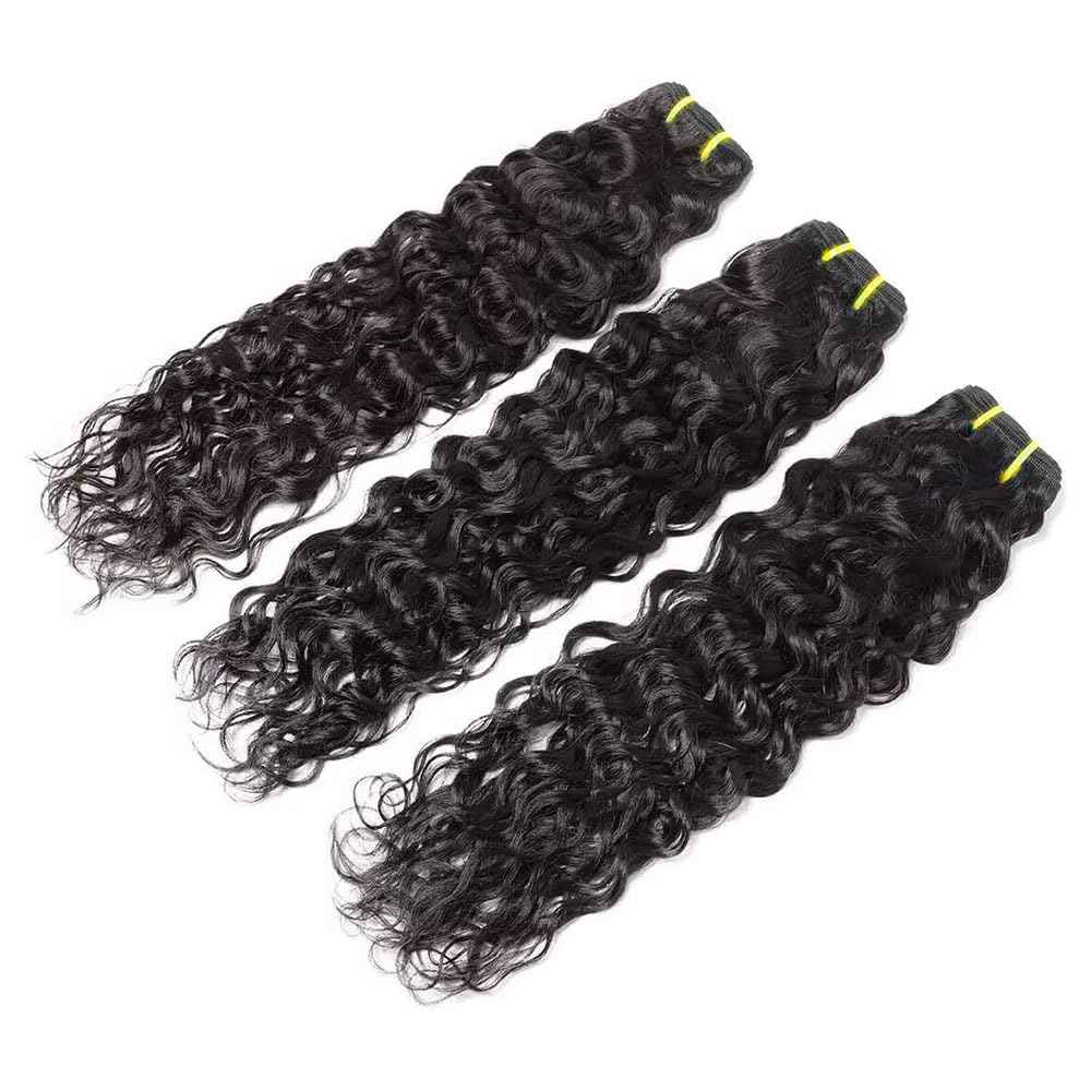 18 18 18 Inch Water Wave Bundles Human Hair 100% Unprocessed Curly Brazilian Virgin Hair Wet And Wavy 3 Bundles Human Hair Natural Black