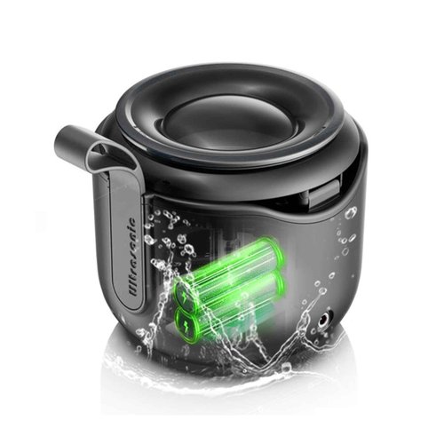 Guyyr Dental Ultrasonic Cleaner: Rechargeable Denture Cleaner Machine, Black