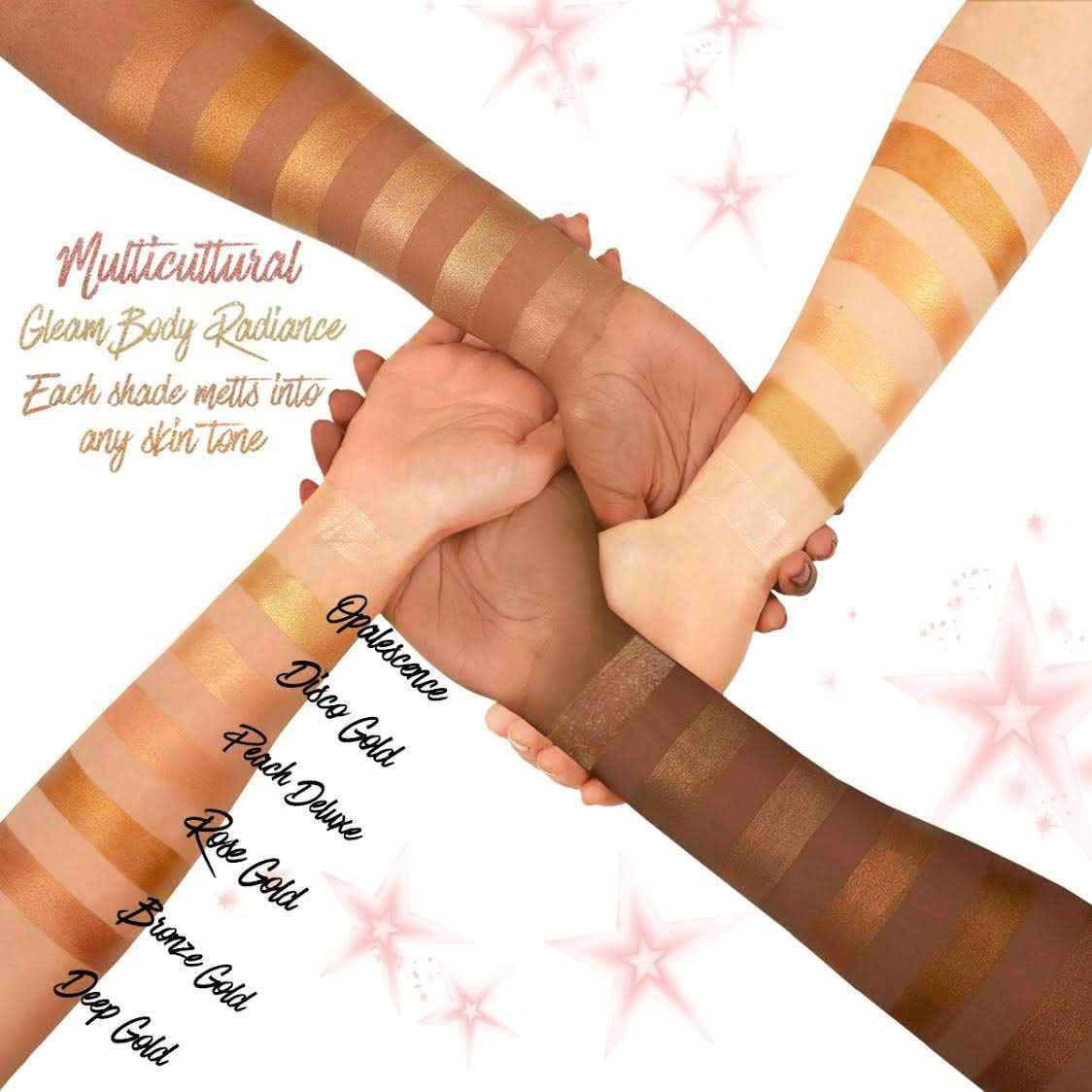 Melanie Mills Hollywood Gleam Body Radiance All In One Makeup, Moisturizer & Glow For Face & Body - Bronze Gold, 3.4 fl.oz.
