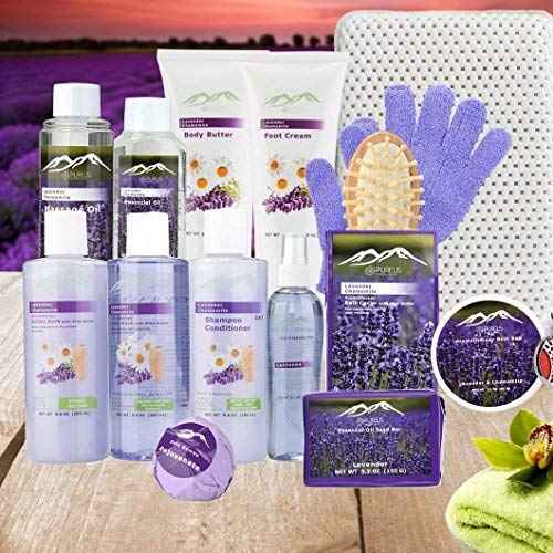 Premium Deluxe Bath & Body Gift Basket. Ultimate Large Spa Basket! #1 Spa Gift Baskets for Women (French Lavender)