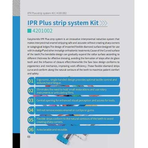 EASYTODENTA Dental Polishing Strips 5Packs Orthodontic IPR Striping System Teeth Interproximal Reduction Strip Single-Hand Use Tooth Enamel Repair Kit
