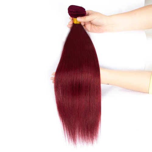 Labamiya Human Hair Bundles 20 22 24 Inch Straight Burgundy 99J Bundles Human Hair 11A Brazilian Virgin Quick Weave Hair for Black Women