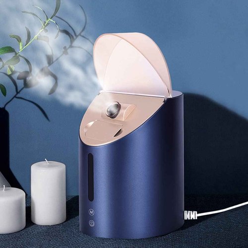 Facial Steamer DENFANY Nano Steamer Ionic Hot & Cool Mist Home SPA | 8 Steam Modes | Aromatherapy Basket | Digital LCD Screen | Extraction Set