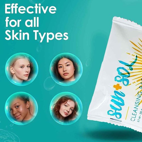 World Amenities - Sun + Sol Bulk Luxurious Cleansing Bar With Warm Coconut & Vanilla Fragrances, Pleat Wrapped Travel Size Toiletries, Mini Hotel Amenities, 0.7 oz (500 Pack)