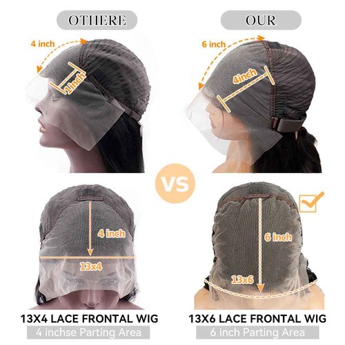 Aoque Body Wave Lace Front Wigs Human Hair 13x6 HD Lace Frontal Wigs Human Hair Pre Plucked with Baby Hair 200 Density Glueless Wig Brazilian Virgin Human Hair for Black Women Natural Color 22 Inch