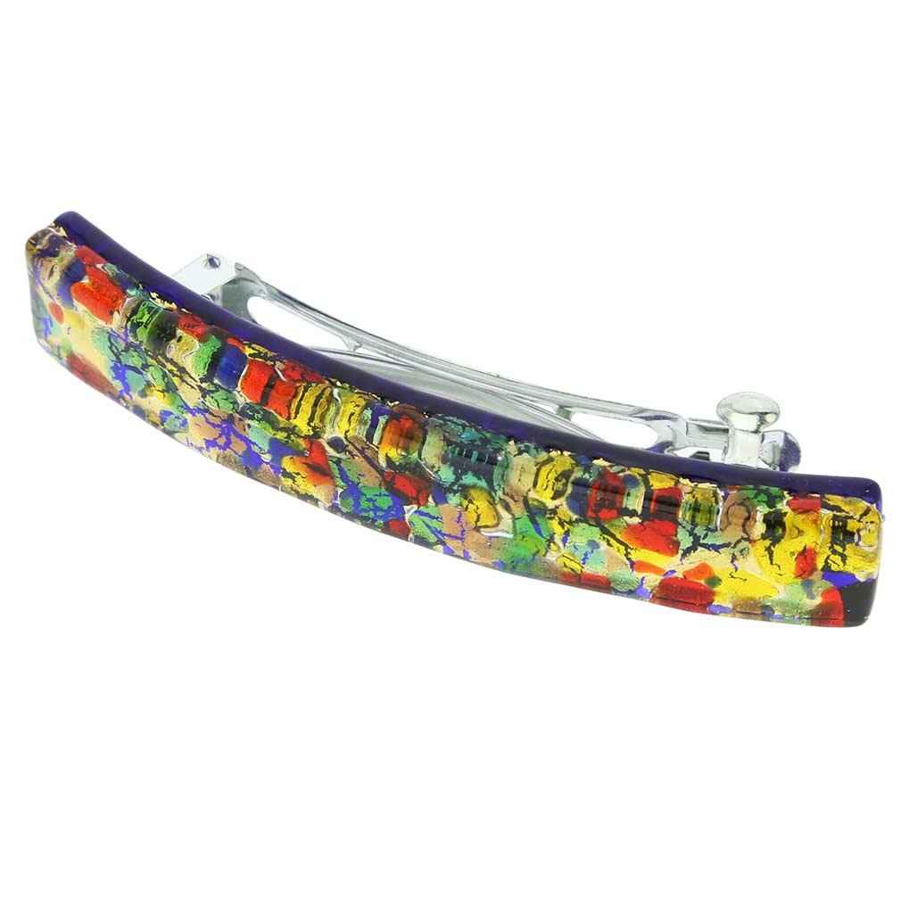 Glass Of Venice Murano Glass Venetian Reflections Hair Clip - Golden Meadow