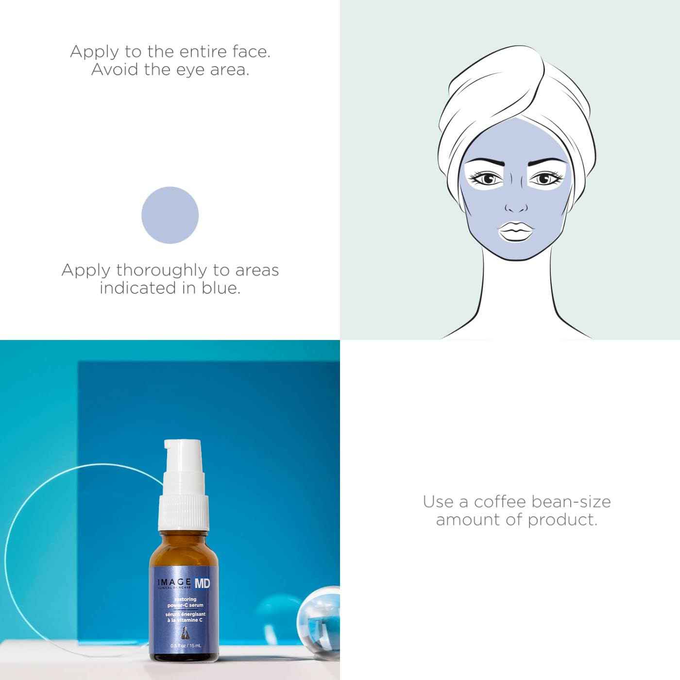 IMAGE Skincare, IMAGE MD Restoring Power-C Serum, 20% Vitamin C and Ferulic Acid Facial Serum to Reduce Pigmentation, Firm and Brighten Skin, 0.5 fl oz