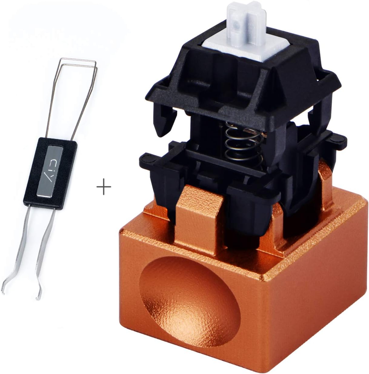 Aluminum Alloy Switch Opener with Keycap Puller for Cherry MX Switches – Black