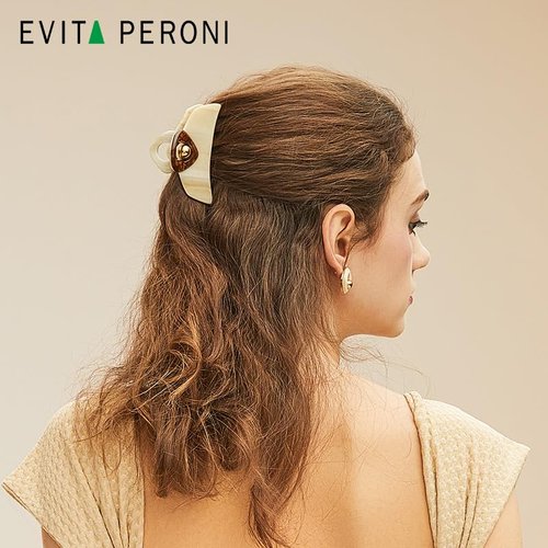 EVITA PERONI Large Hair Clips for Women Geometric Design Hair Claw Clips for Thin Thick Curly Hair Big Clips Strong Hold clips Hair Styling Accessories