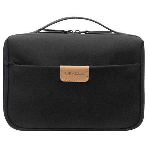 LEVEL8 Travel Toiletry Bag for Women Men, Travel Organizer Water Repellent, Makeup Organizer with Hang Hook for Travel Accessories, Large/Black