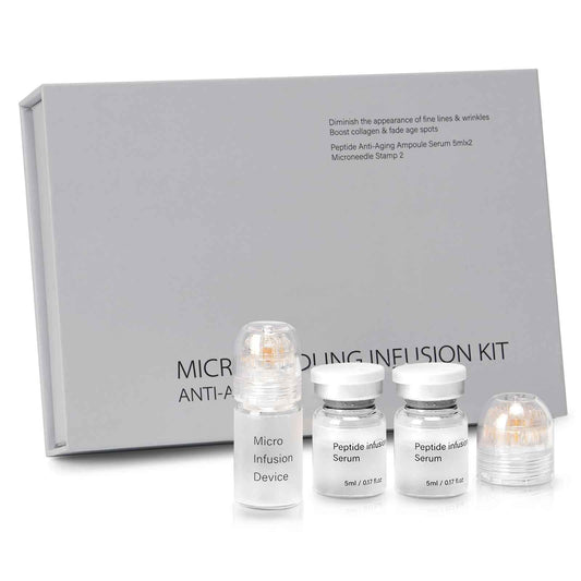 Micro Infusion for Skin Care, Collagen, Peptide, Hyaluronic Acid Serum, Face Serum and Stamp 0.05mm