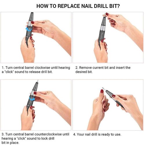 MelodySusie Professional Rechargeable 30000 RPM Nail Drill SC320H with Nail Drill Machine Holder