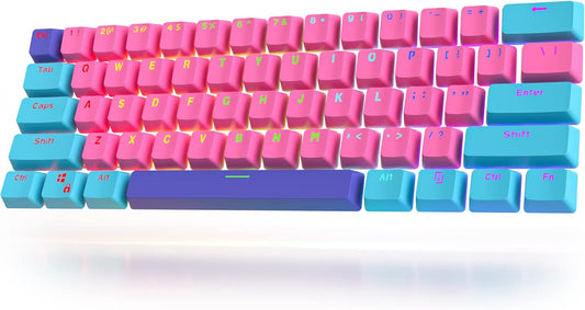 61 PBT Game keycap, 60% Backlight with Key Puller OEM Configuration American Layout, 87/104 Mechanical Keyboard (no Keyboard) (Ahris)