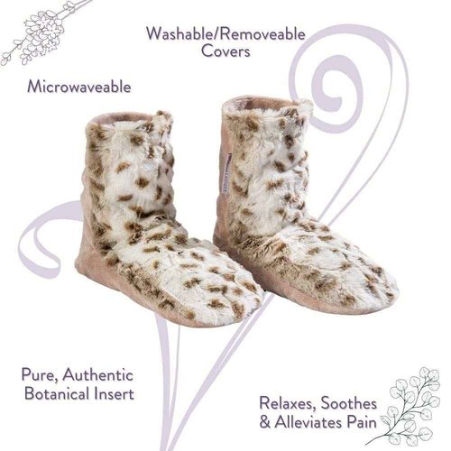 Sonoma Lavender Spa Booties, Microwavable Heated Slippers, Luxury Herbal Booties, Herbal Aromatherapy Foot Warmer, Arctic Circle,