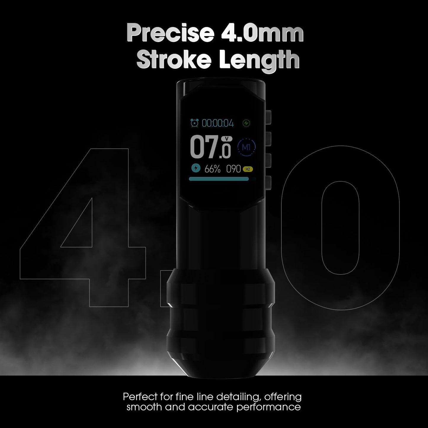 INKin Tattoo Gun 4.0mm Stroke Length, Wireless Tattoo Machine with Ultra OLED Display Screen, Eva Tattoo Pen with 1500mAh Battery Compact Lightweight Design for Tattoo Beginners and Artists