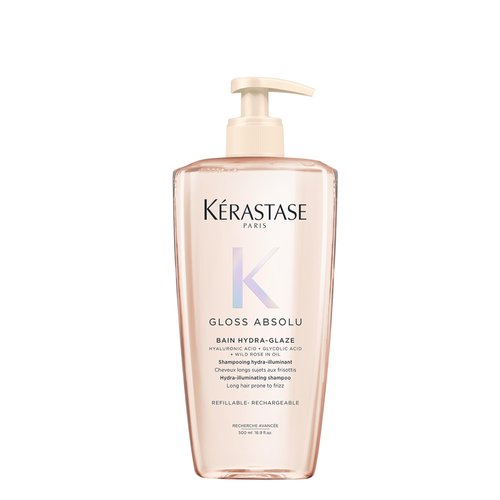 Kerastase Gloss Absolu High-Shine Anti-Frizz Shampoo - Cleanses & Reveals Ultimate Shine, For Glossy & Bouncy Hair, 16.9 Fl Oz (Refill)
