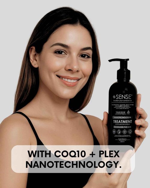 SENSE AWAKEN YOUR CONSCIENCE Nanotech Plex Repair Shampoo & Conditioner Set – Bond Restoration with Hyaluronic Acid, Coconut, Ginger & Q10 – 2 x 500 ml