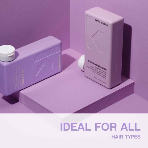 KEVIN.MURPHY BLONDE.ANGEL.WASH & BLONDE.ANGEL - Purple Shampoo for Blondes - Blonde Conditioner - Colour Enhancement Hair Care - Colour Safe - Paraben/Sulphate Free - 250 mL / 8.4 fl oz, 2 Pack