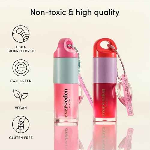 Evereden Daily Routine Set & Non-Toxic Lip Gloss: Clean & Vegan Skin Care for Kids - Nourishing Tween Skincare with Multi-Vitamin Face Wash, Face Cream, SPF 30 Sunscreen & Tinted Lip Gloss