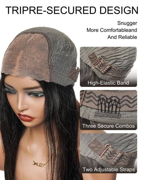 JALIZA 24" Pre Bleached Glueless Wig on Clearance - 100% Virgin Human Hair HD Lace Straight Wear-to-Go