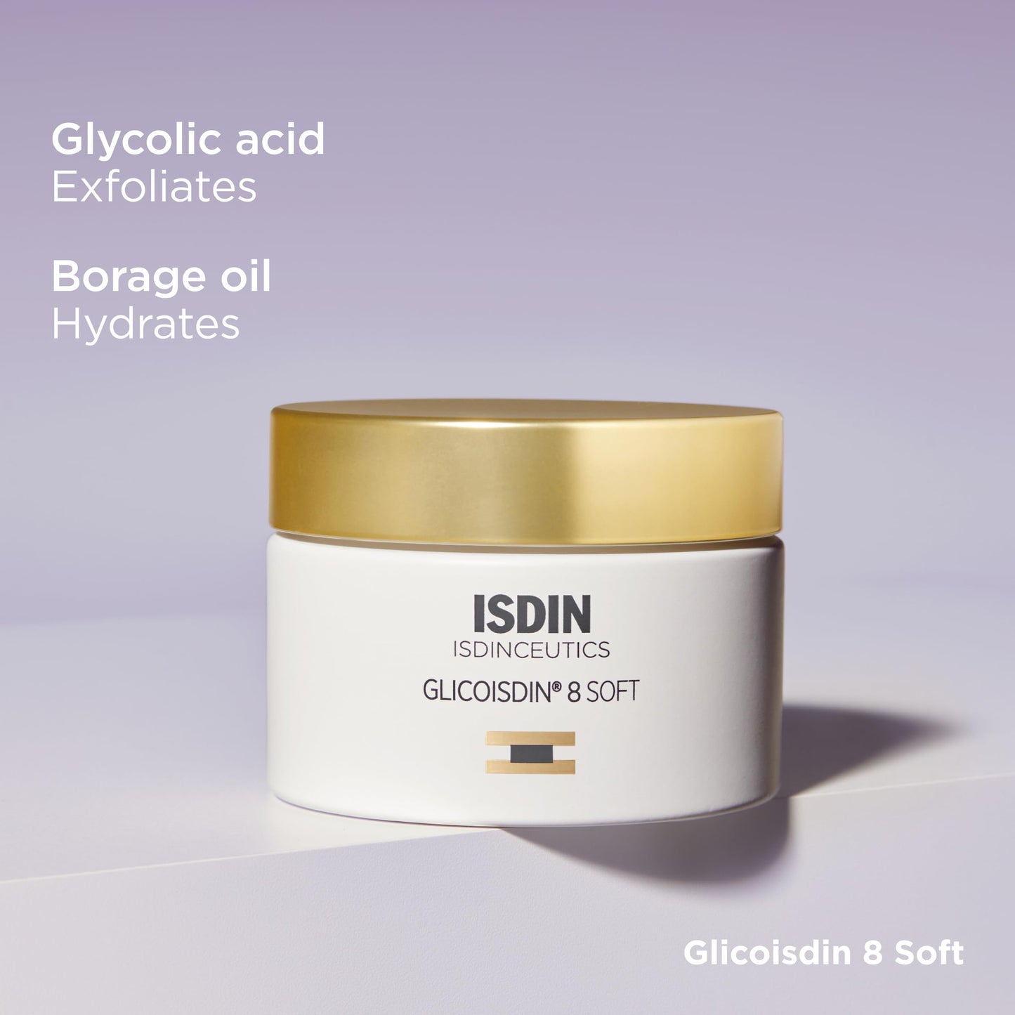 Glicoisdin 8 Soft - Face Exfoliant Cream with Glycolic Acid, 1.76 OZ