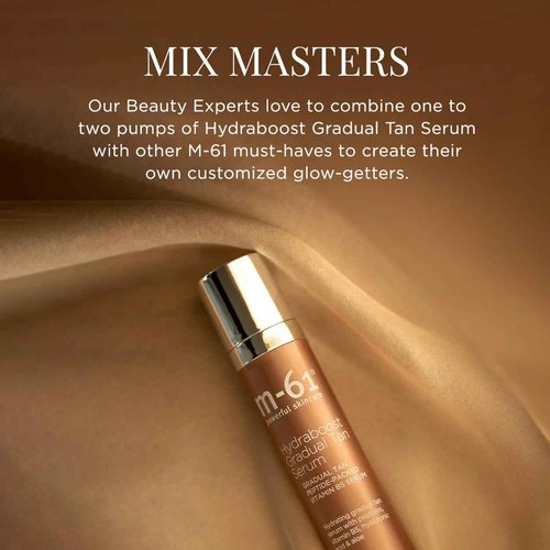m-61 Hydraboost Gradual Tan Serum | Hydrating Gradual Tan Face Serum For A Streak-Free, Natural-Looking Glow. With Hyaluronic Acid, Peptides, and Vitamin B5. Dermatologist and Allergy Tested - 1 Fl Oz