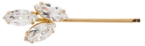 L. Erickson Triple Crystal Bobby Pin, Crystal/Gold