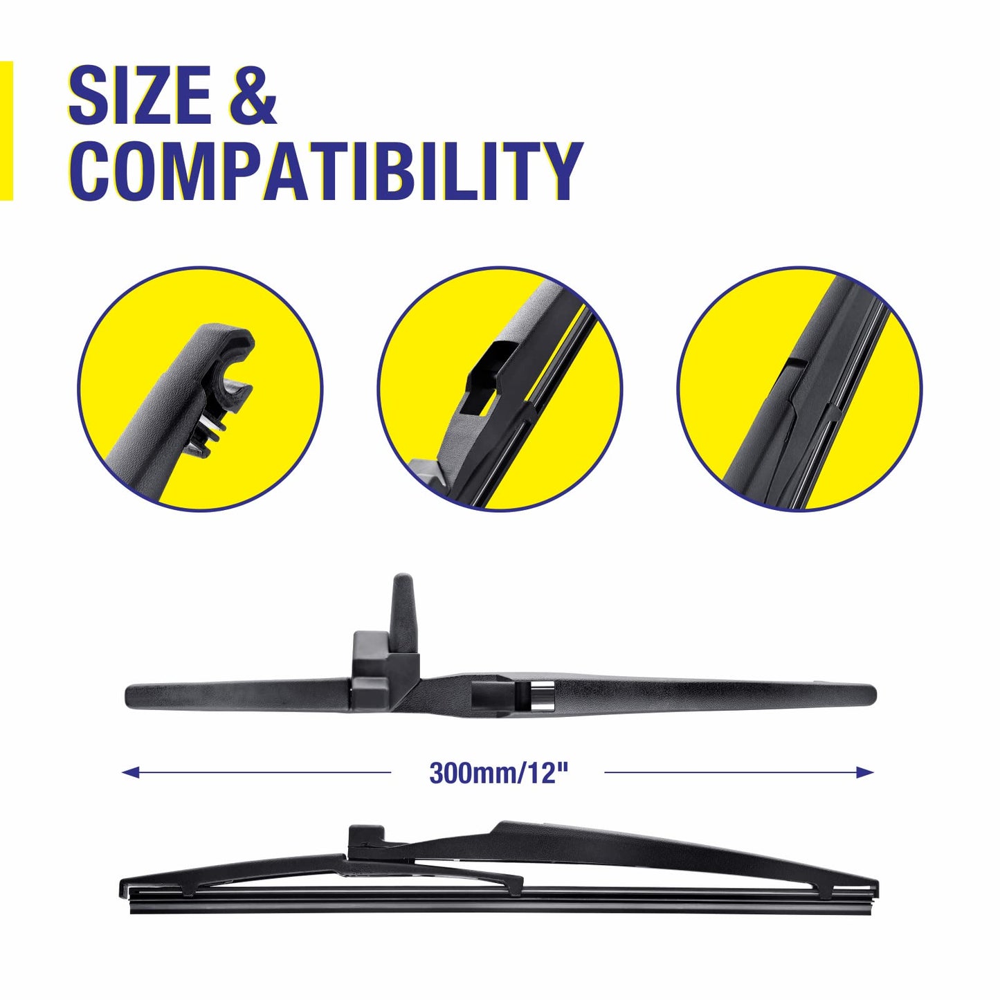 5 PLUS Replacement For TOYOTA 4Runner 2024 2023 2022 2021 2020 2019 2018 2017 2016 2015 2014 2013 2012 2011 2010 (Set of 3), 24 Inch + 20 Inch Windshield Wiper Blades with 12 Inch Rear Wiper Blade