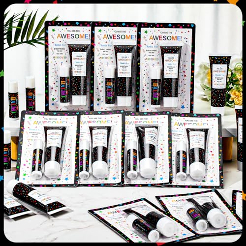 15 Pack Christmas Employee Appreciation Gift Lip Balm Hand Cream Bulk Teacher Staff Team Thank You Gift You're the Awesome Fall Thanksgiving Appreciation Party Favor for Coworker Women Men