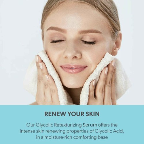 Serious Skincare Glycolic Acid Serum & Face Moisturizer Cream, Facial Renewal Skin Care Set, Exfoliating, Hydrating, Refine Texture, Lines, Pores, Discoloration, Skin Balancing Blue Tansy - Anti-Aging