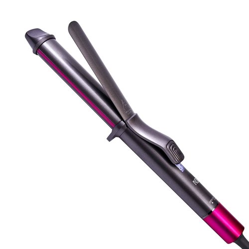Nycoba 1 1/4 Inch Curling Iron, Ceramic Coated Hair Curling Wand, Rapid 430°F Heating, Temperature LED Display, 6 Temperature Settings, 60 Minutes Auto-Off, Red