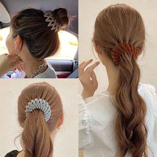 7PCS Bird Nest Magic Hair Clip, Lazy Birds Nest Plate Hairpin for Women and Girls Velvet Fabric, Anti-Skid Design, Compatible with Thin and Thick Hair